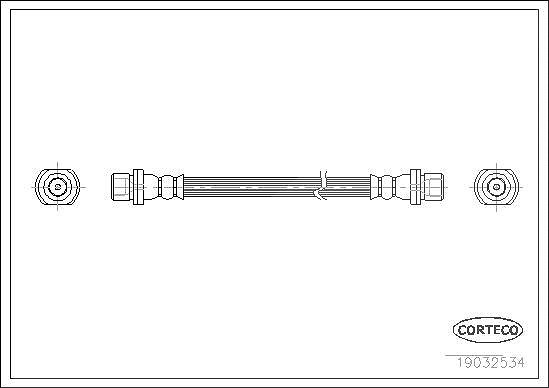 Corteco Bremsschlauch ERSTAUSRÜSTERQUALITÄT [Hersteller-Nr. 19032534] für Toyota