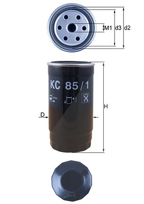 Mahle Kraftstofffilter [Hersteller-Nr. KC85/1] für Land Rover, Mg, Rover