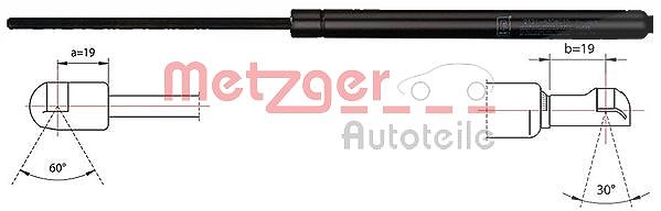 Metzger Autoteile Gasfeder, Motorhaube [Hersteller-Nr. 2110363] für BMW