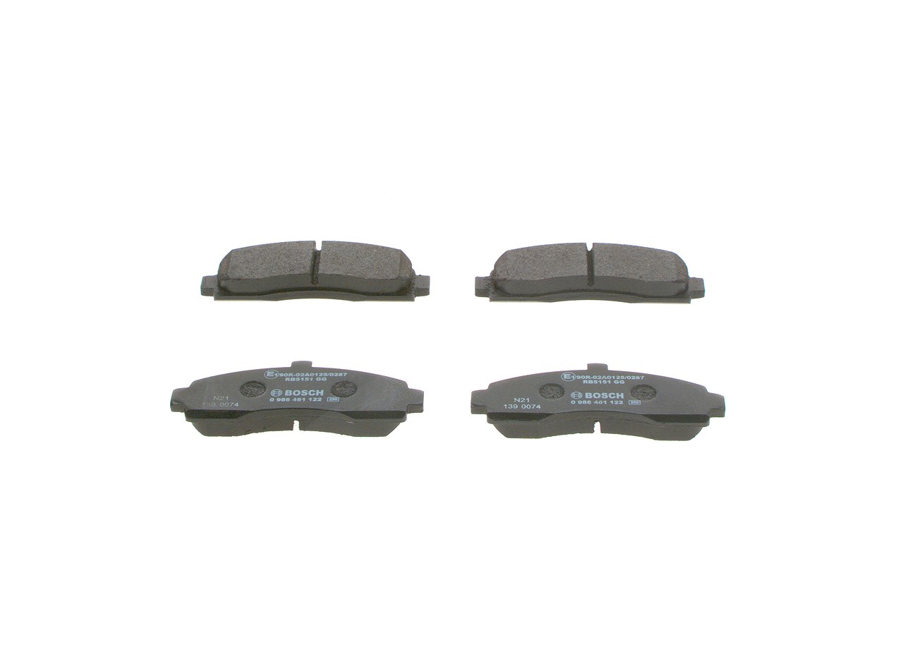 Bosch Bremsbelagsatz, Scheibenbremse [Hersteller-Nr. 0986461122] für Nissan