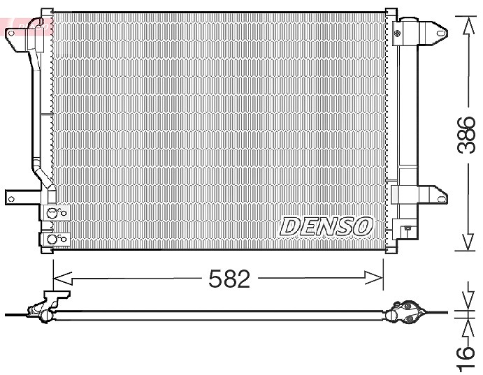 Denso Kondensator, Klimaanlage [Hersteller-Nr. DCN32027] für VW