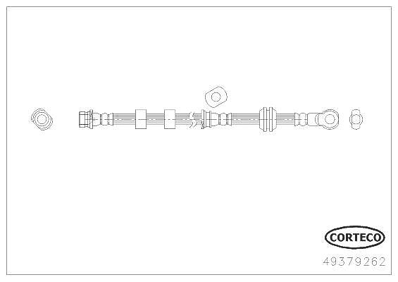 Corteco Bremsschlauch ERSTAUSRÜSTERQUALITÄT [Hersteller-Nr. 49379262] für Mitsubishi