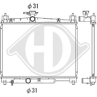 Diederichs Kühler, Motorkühlung [Hersteller-Nr. DCM3210] für Toyota
