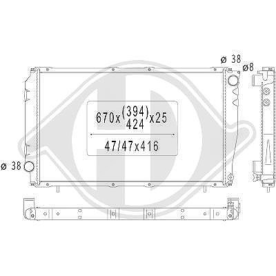Diederichs Kühler, Motorkühlung [Hersteller-Nr. DCM3026] für Subaru