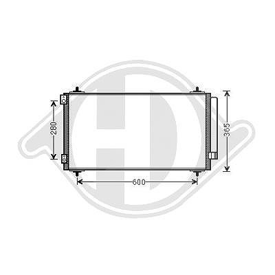 Diederichs Kondensator, Klimaanlage [Hersteller-Nr. DCC1597] für Fiat, Peugeot, Lancia, Citroën