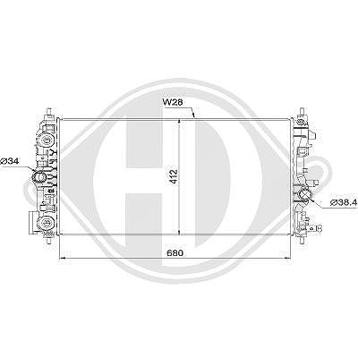 Diederichs Kühler, Motorkühlung [Hersteller-Nr. DCM2704] für Opel