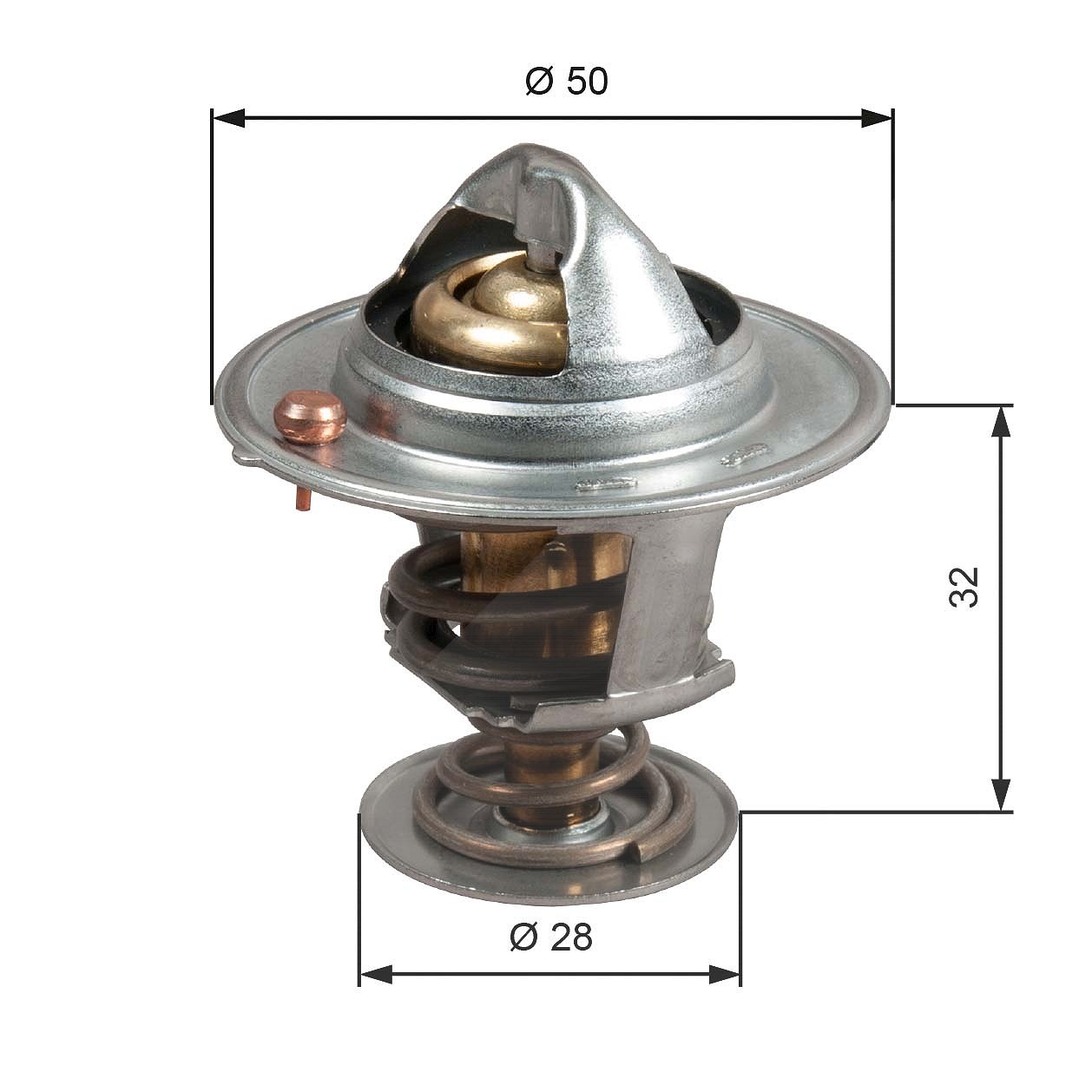 Gates Thermostat, Kühlmittel [Hersteller-Nr. TH50588G1] für Hyundai