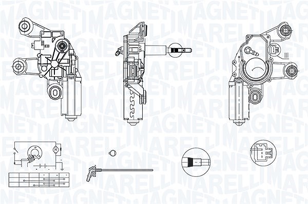Magneti Marelli Wischermotor [Hersteller-Nr. 064342008010] für Ford