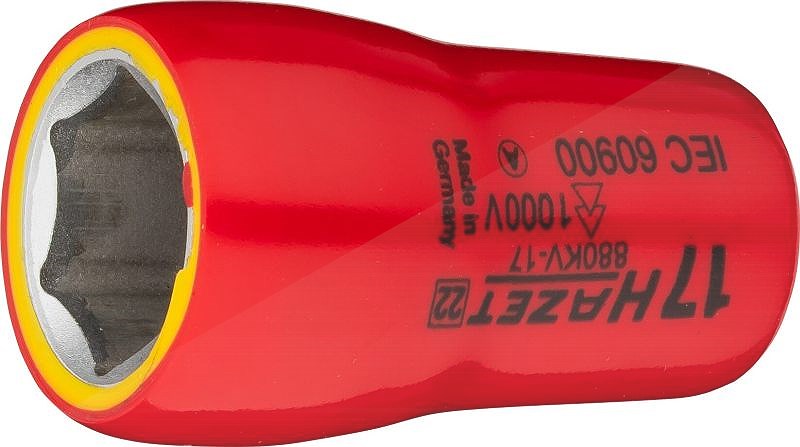 Hazet Steckschlüsseleinsatz - 3/8 - Sechskant-Tractionsprofil - 17mm [Hersteller-Nr. 880KV-17]