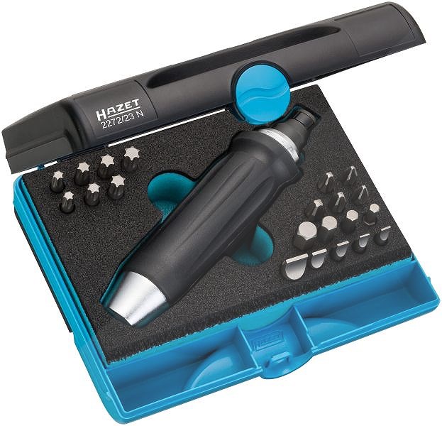 Hazet Bit Schlagschraubendreher Satz - PH, Sechskant, Schlitz, TORX® [Hersteller-Nr. 2272/23N]
