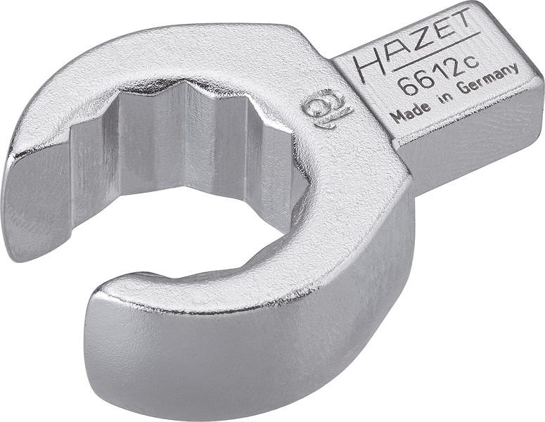 Hazet Einsteck-Ringschlüssel - offen - Vierkant 9x12mm - Zwölfkant 19mm [Hersteller-Nr. 6612C-19]