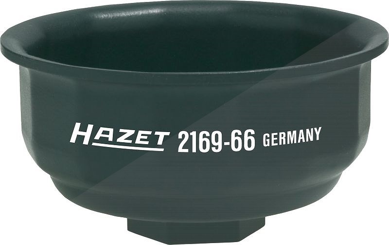 Hazet Ölfilter-Schlüssel - Vierkant 1/2 - Rillenprofil - 76 mm [Hersteller-Nr. 2169-66]
