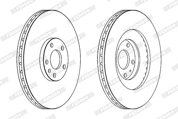 Ferodo 1x Bremsscheibe [Hersteller-Nr. DDF1661C-1] für Audi