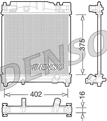 Denso Kühler, Motorkühlung [Hersteller-Nr. DRM50077] für Toyota