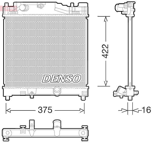Denso Kühler, Motorkühlung [Hersteller-Nr. DRM50056] für Toyota