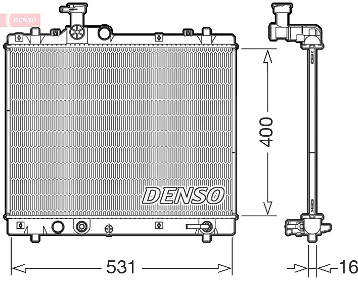 Denso Kühler, Motorkühlung [Hersteller-Nr. DRM47035] für Suzuki