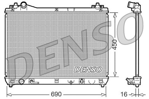 Denso Kühler, Motorkühlung [Hersteller-Nr. DRM47017] für Suzuki