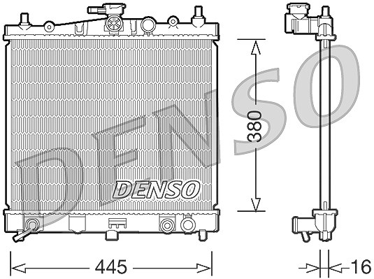 Denso Kühler, Motorkühlung [Hersteller-Nr. DRM46036] für Nissan