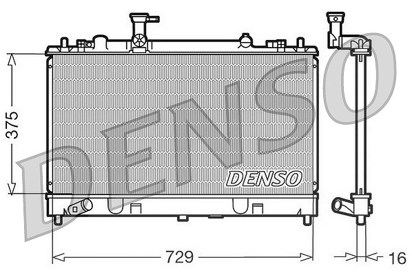 Denso Kühler, Motorkühlung [Hersteller-Nr. DRM44011] für Mazda