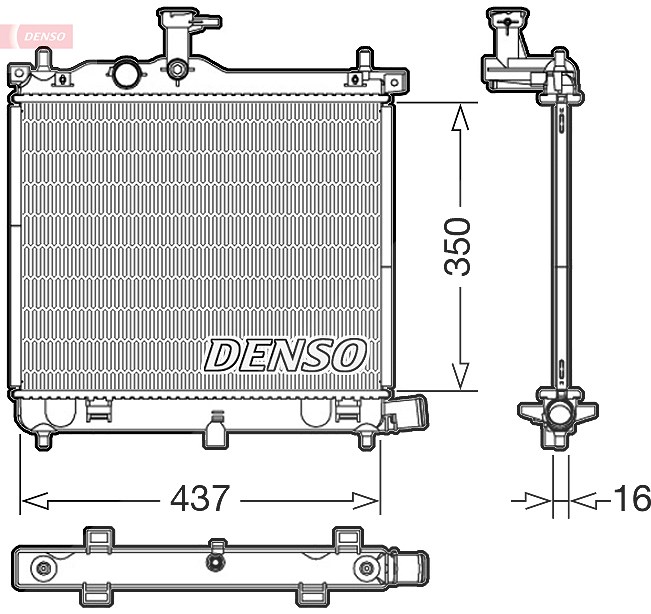 Denso Kühler, Motorkühlung [Hersteller-Nr. DRM41009] für Hyundai