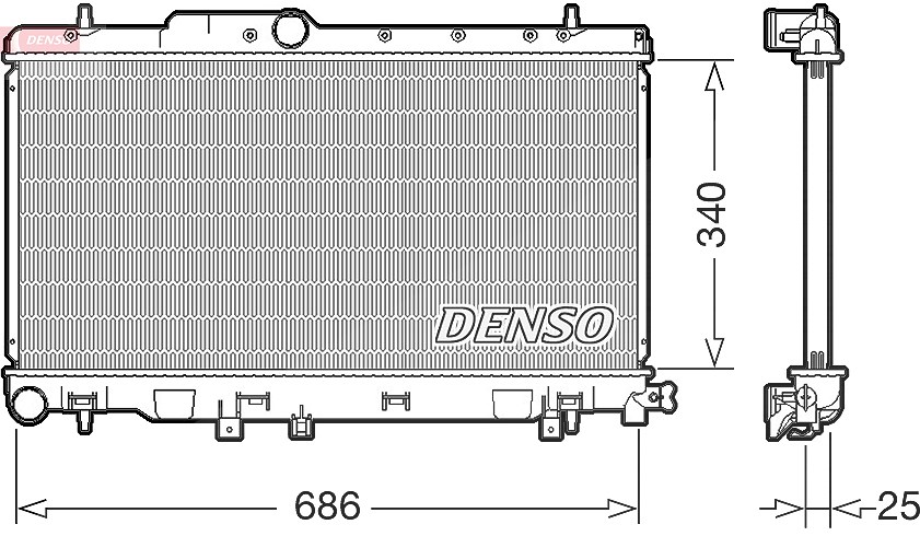 Denso Kühler, Motorkühlung [Hersteller-Nr. DRM36019] für Subaru