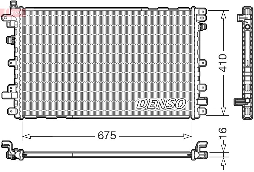Denso Kühler, Motorkühlung [Hersteller-Nr. DRM20113] für Opel
