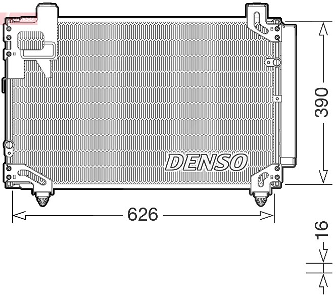Denso Kondensator, Klimaanlage [Hersteller-Nr. DCN50044] für Toyota