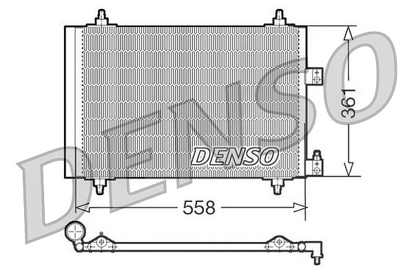 Denso Kondensator, Klimaanlage [Hersteller-Nr. DCN07005] für Peugeot, Citroën