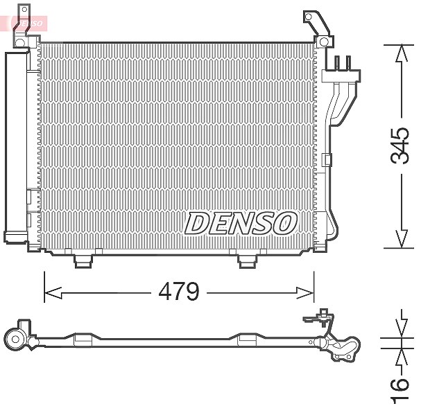 Denso Kondensator, Klimaanlage [Hersteller-Nr. DCN41002] für Hyundai