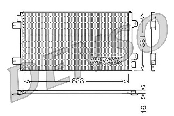 Denso Kondensator, Klimaanlage [Hersteller-Nr. DCN23024] für Renault, Nissan