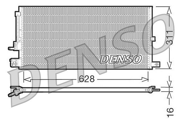 Denso Kondensator, Klimaanlage [Hersteller-Nr. DCN11007] für Jaguar