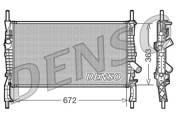 Denso Kühler, Motorkühlung [Hersteller-Nr. DRM10105] für Ford