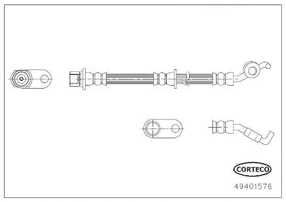 Corteco Bremsschlauch [Hersteller-Nr. 49401576] für Toyota