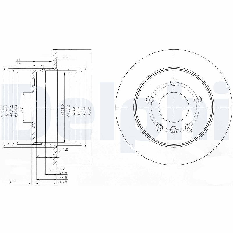 Delphi Bremsscheibe [Hersteller-Nr. BG3910C] für Mercedes-Benz