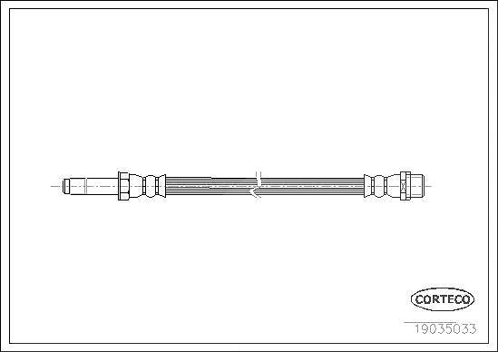 Corteco Bremsschlauch ERSTAUSRÜSTERQUALITÄT [Hersteller-Nr. 19035033] für Toyota