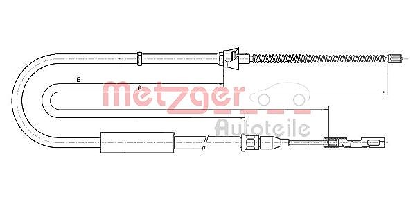 Metzger Autoteile Seilzug, Feststellbremse [Hersteller-Nr. 10.7515] für Audi