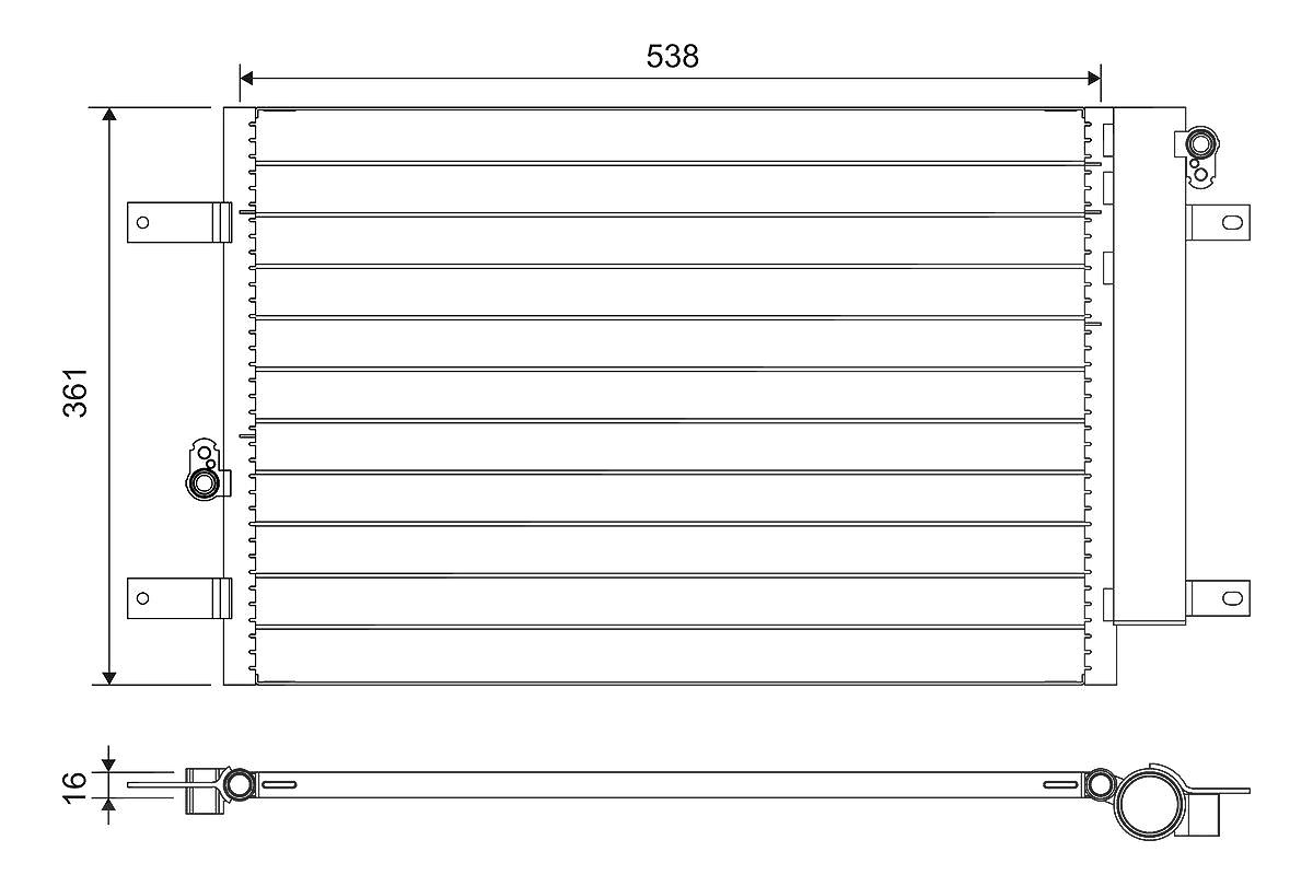 Valeo Kondensator, Klimaanlage [Hersteller-Nr. 818004] für Ford, Seat, VW