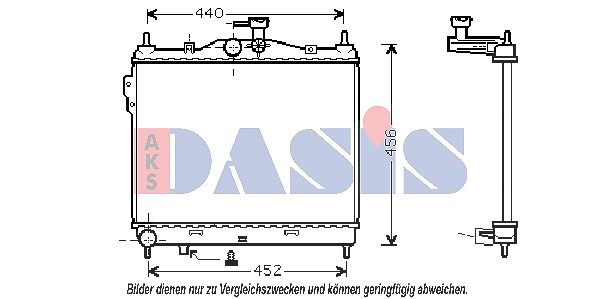 Aks Dasis Kühler, Motorkühlung [Hersteller-Nr. 510028N] für Hyundai