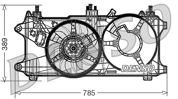 Denso Lüfter, Motorkühlung [Hersteller-Nr. DER09084] für Fiat