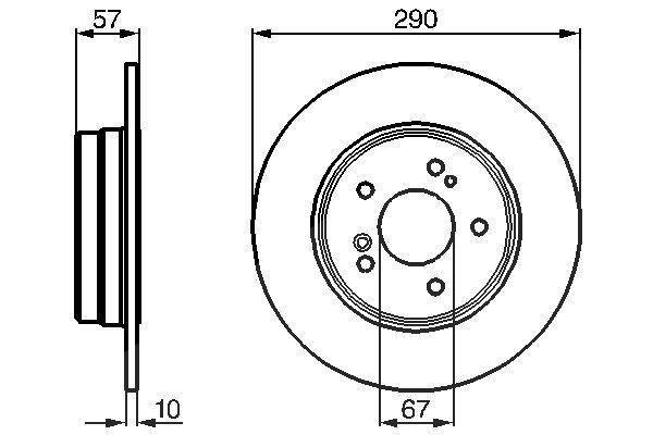 Bosch Bremsscheibe [Hersteller-Nr. 0986478446] für Mercedes-Benz