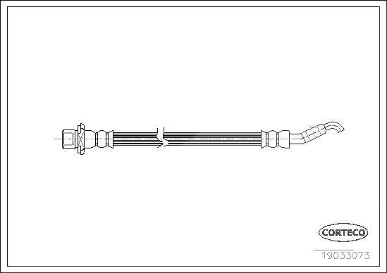 Corteco Bremsschlauch ERSTAUSRÜSTERQUALITÄT [Hersteller-Nr. 19033073] für Toyota