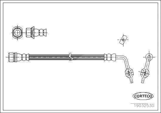 Corteco Bremsschlauch [Hersteller-Nr. 19032530] für Toyota