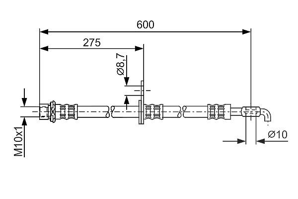 Bosch Bremsschlauch [Hersteller-Nr. 1987476229] für Toyota