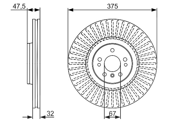Bosch 1x Bremsscheibe [Hersteller-Nr. 0986479A26] für Mercedes-Benz