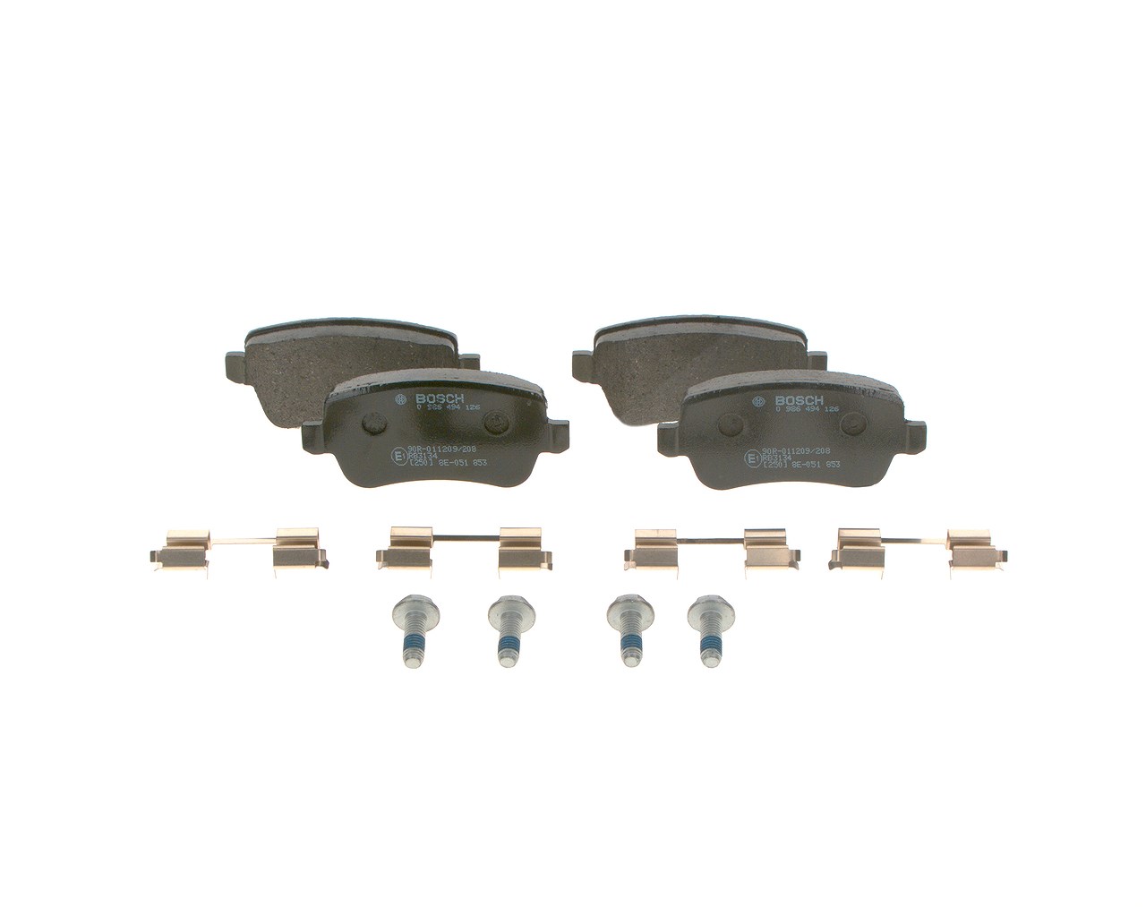 Bosch Bremsbelagsatz, Scheibenbremse [Hersteller-Nr. 0986494126] für Fiat