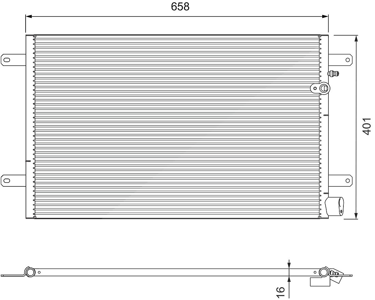 Valeo Kondensator, Klimaanlage [Hersteller-Nr. 814004] für Audi