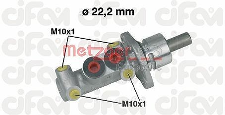 Metzger Autoteile Hauptbremszylinder [Hersteller-Nr. 202-302] für VW, Seat, Skoda