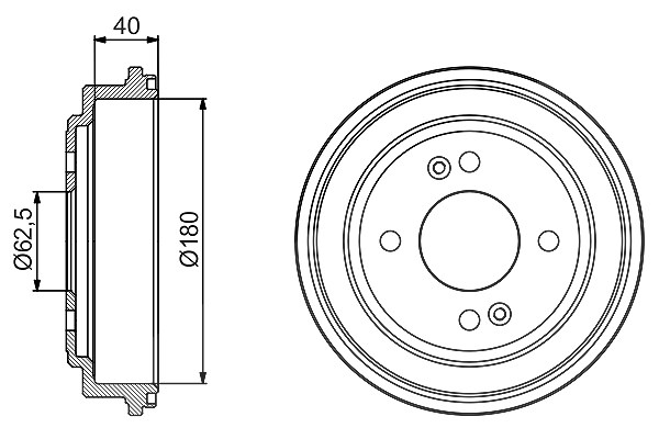 Bosch Bremstrommel [Hersteller-Nr. 0986477216] für Hyundai