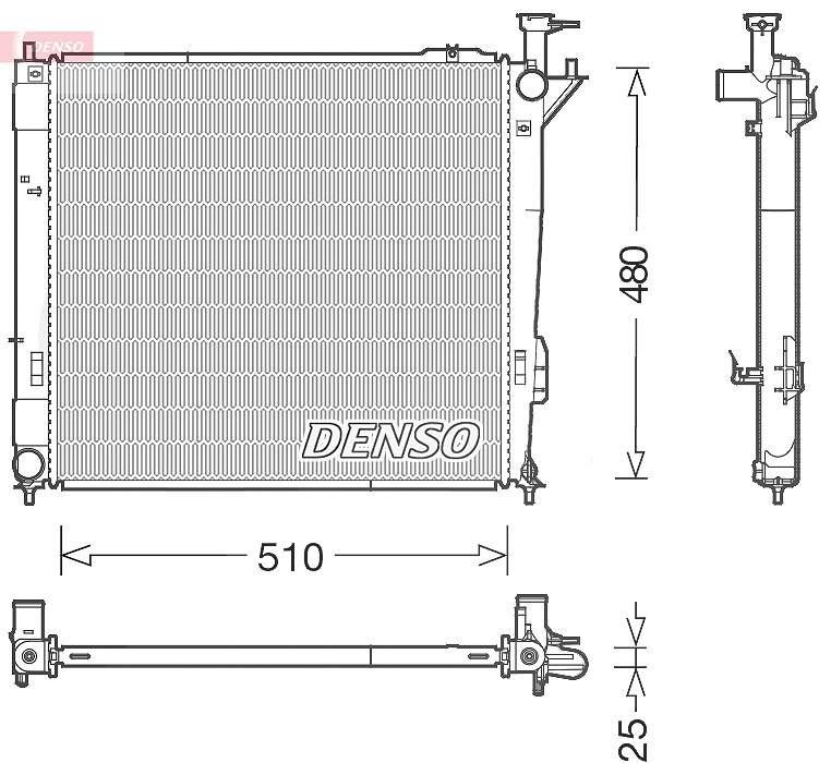 Denso Kühler, Motorkühlung [Hersteller-Nr. DRM41015] für Hyundai