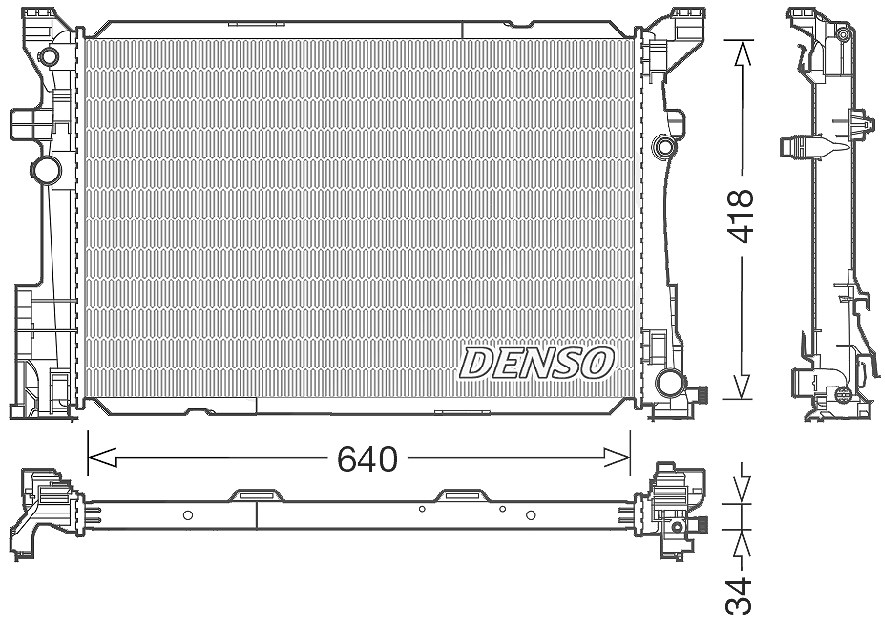 Denso Kühler, Motorkühlung [Hersteller-Nr. DRM17054] für Mercedes-Benz